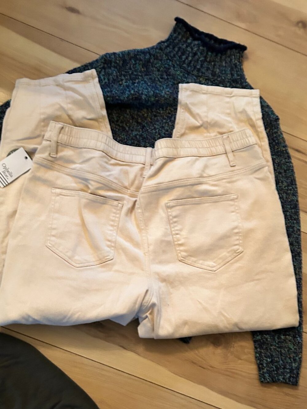 NEW size 1x 1 x  womens  tan jean jeans  pants casual dress career stretch top